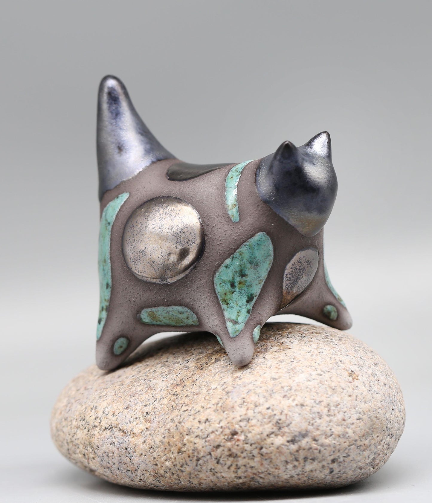 Handmade Ceramic Kitten Figurine