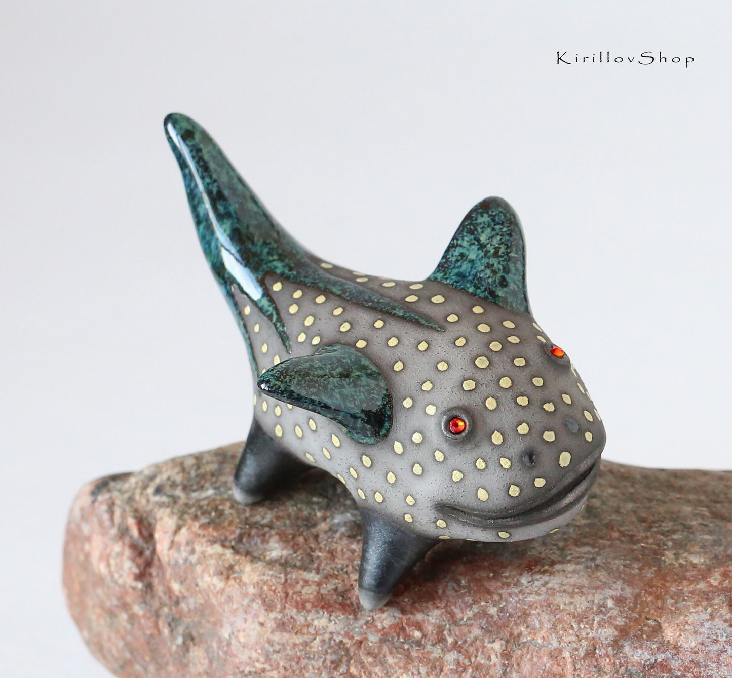 Ceramic sculpture, Small fantastic creature, Ring holder, Table decor, Handmade gift Cute dragon figurine Jewelry storage idea MADE TO ORDER