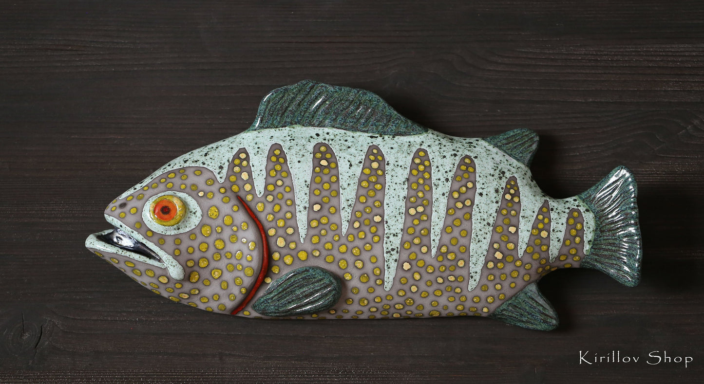 Ceramic Fish Wall Decor, Handmade Art, Fisherman Gift, Home Decor, MADE TO ORDER