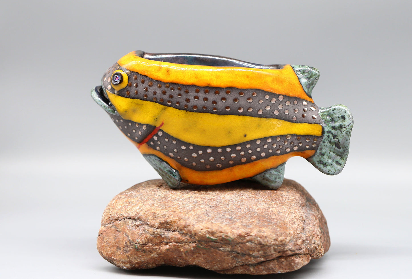 Creative Ceramic Fish Wall Hanging, Handmade Vase Art MADE TO ORDER