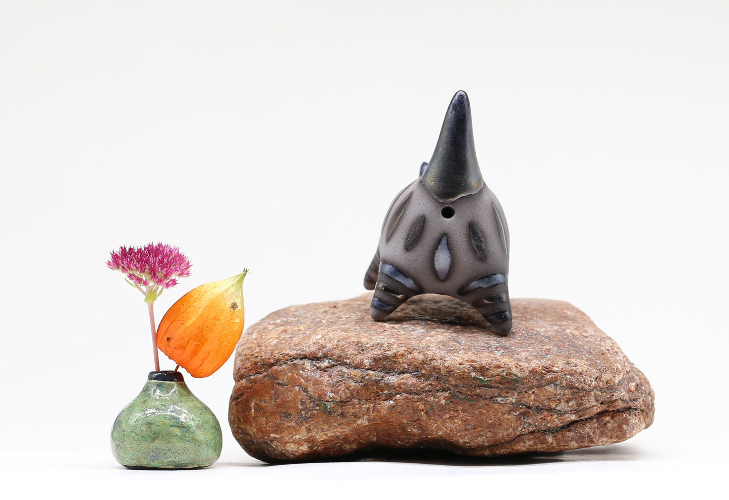 Miniature Cat figurine, Ceramic cat sculpture, Small black kitten, Table decoration, Handmade Art, Collectible, Cat lover gift