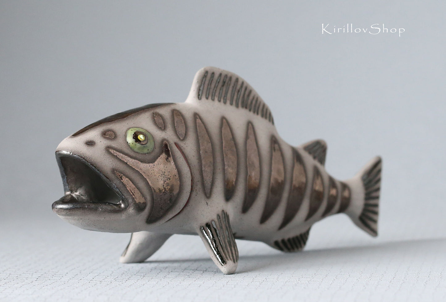 Fish Art Sculpture Ceramic Modern Figurine Table Sculpture Handmade Unique Gift MADE TO ORDER