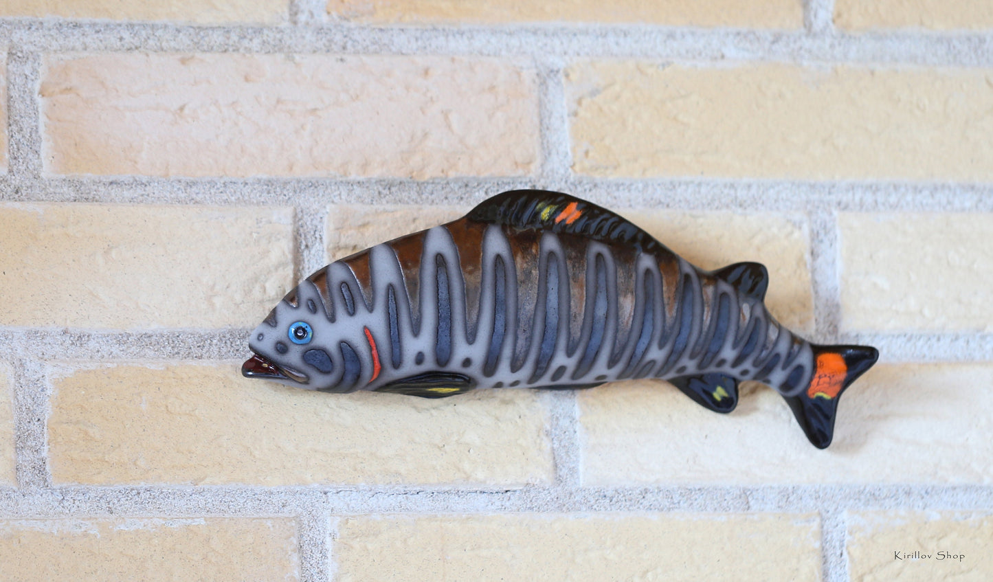 Fish Wall Decoration, Handmade Ceramic Art, Fisherman Gift, Sea Decor, 3d Wall Art, Unique Original Artwork - MADE TO ORDER