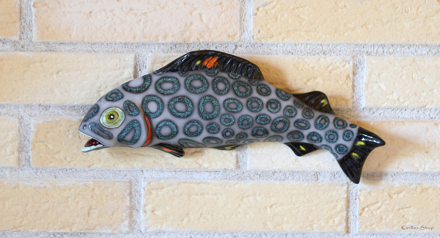 Ceramic Fish Wall Decor, Handmade Art, Fisherman Gift, Home Decor, MADE TO ORDER