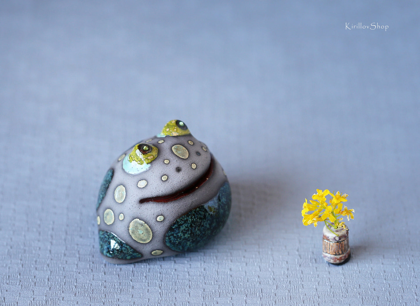 Ceramic sculpture Frog, Handmade small toad figurine, Frog gift, Collectible
