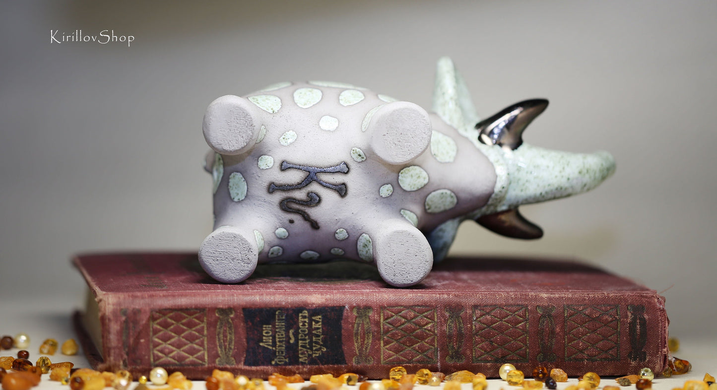 Figurine Elephant Handmade Ceramic Table Sculpture Art Elephant Decor Collectible