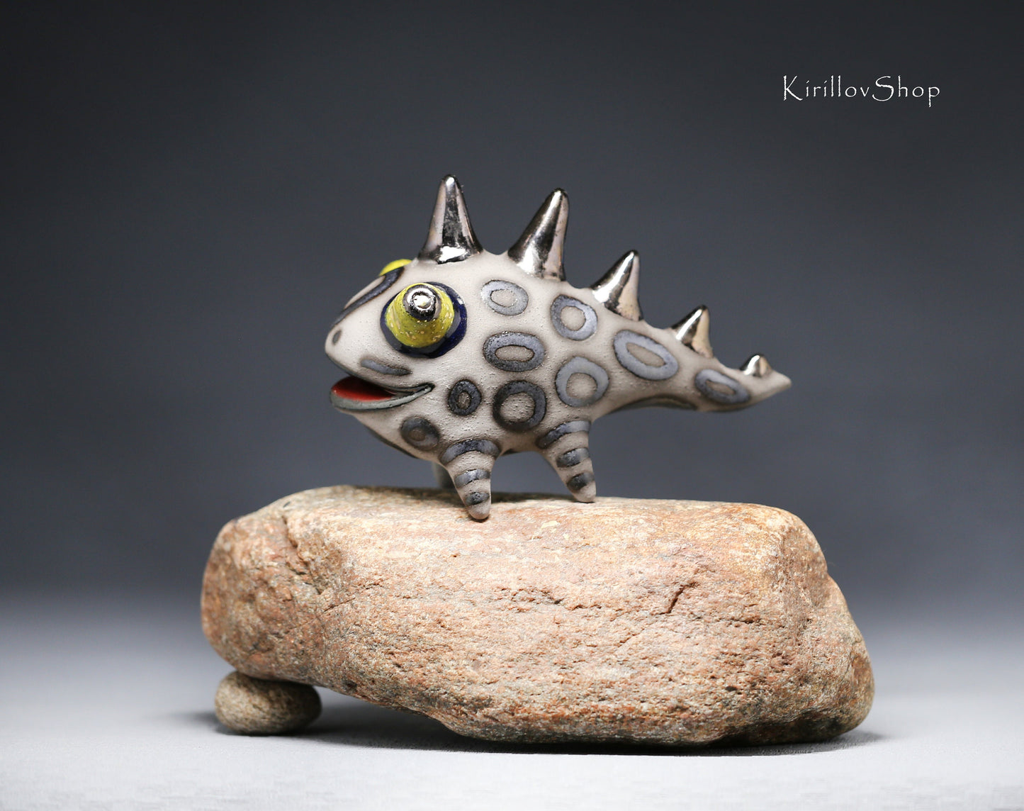 Ceramic Table Sculpture: Handmade Fantasy Creature Figurine