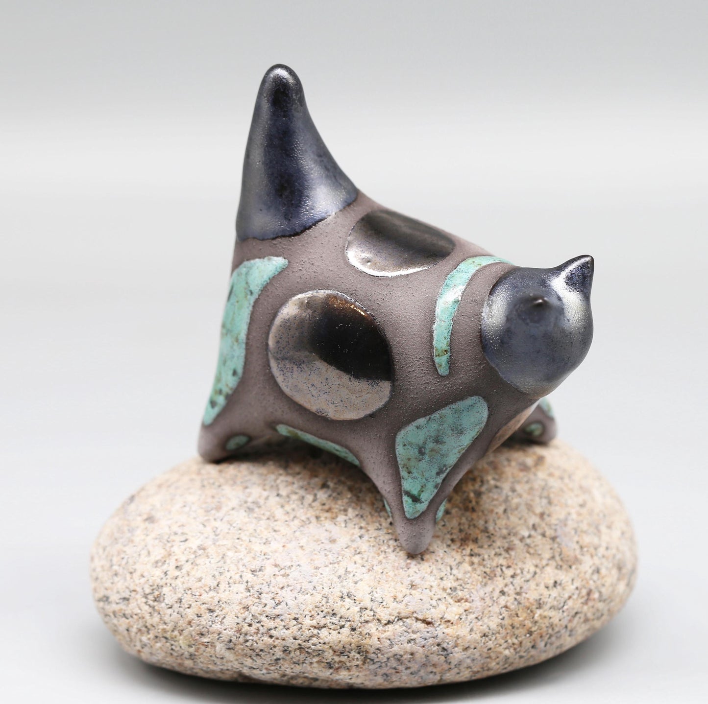 Handmade Ceramic Kitten Figurine