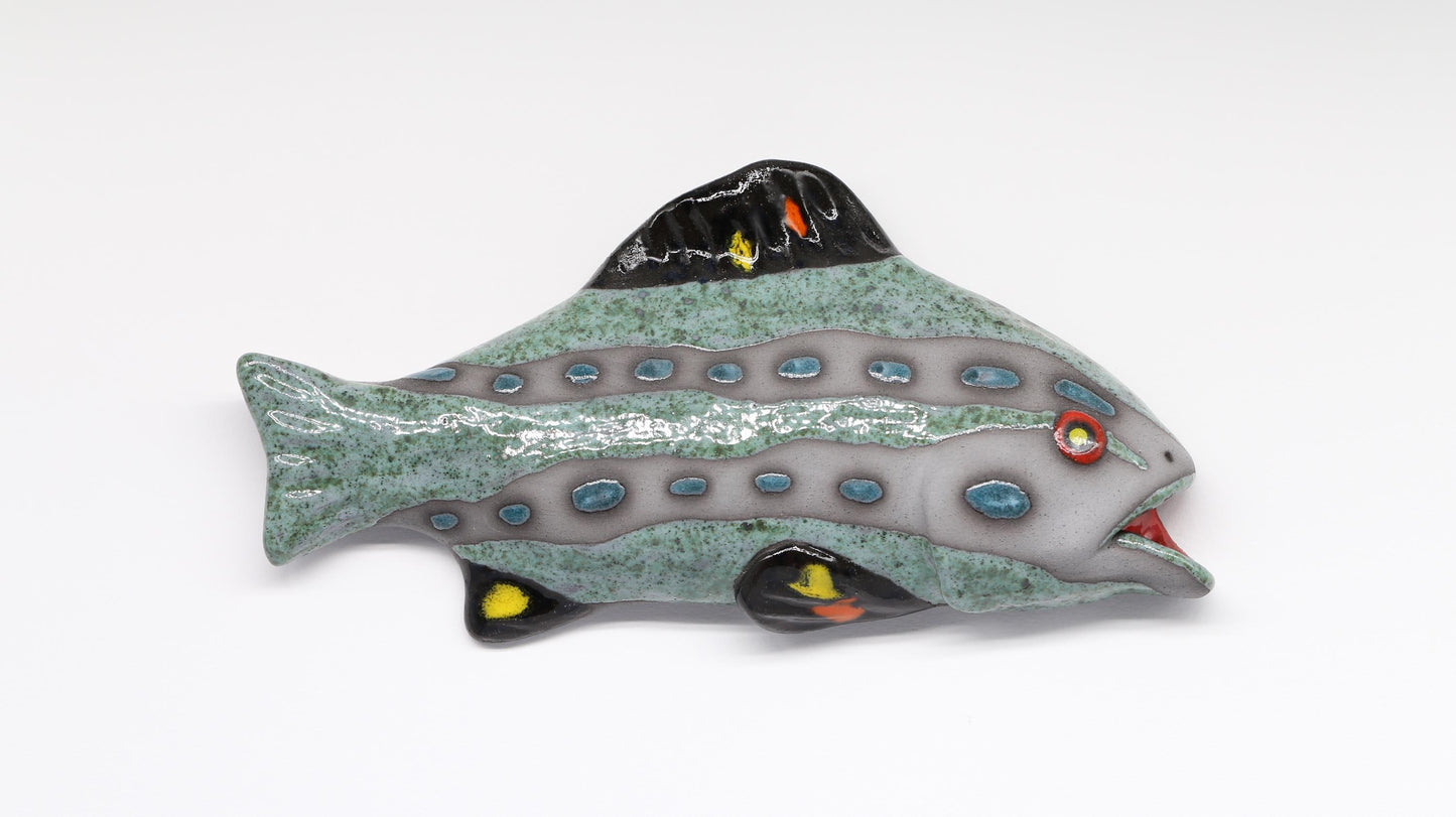 Handmade Ceramic Fish Sculpture – Decorative Figurine