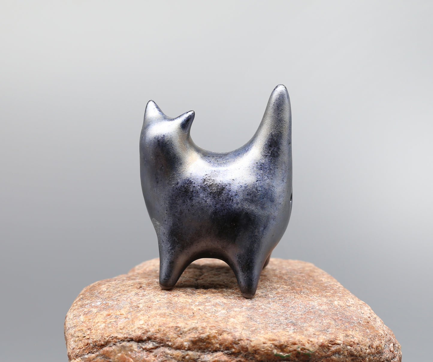 Handmade Ceramic Cat Sculpture – Unique Clay Art by Valery Kirillov