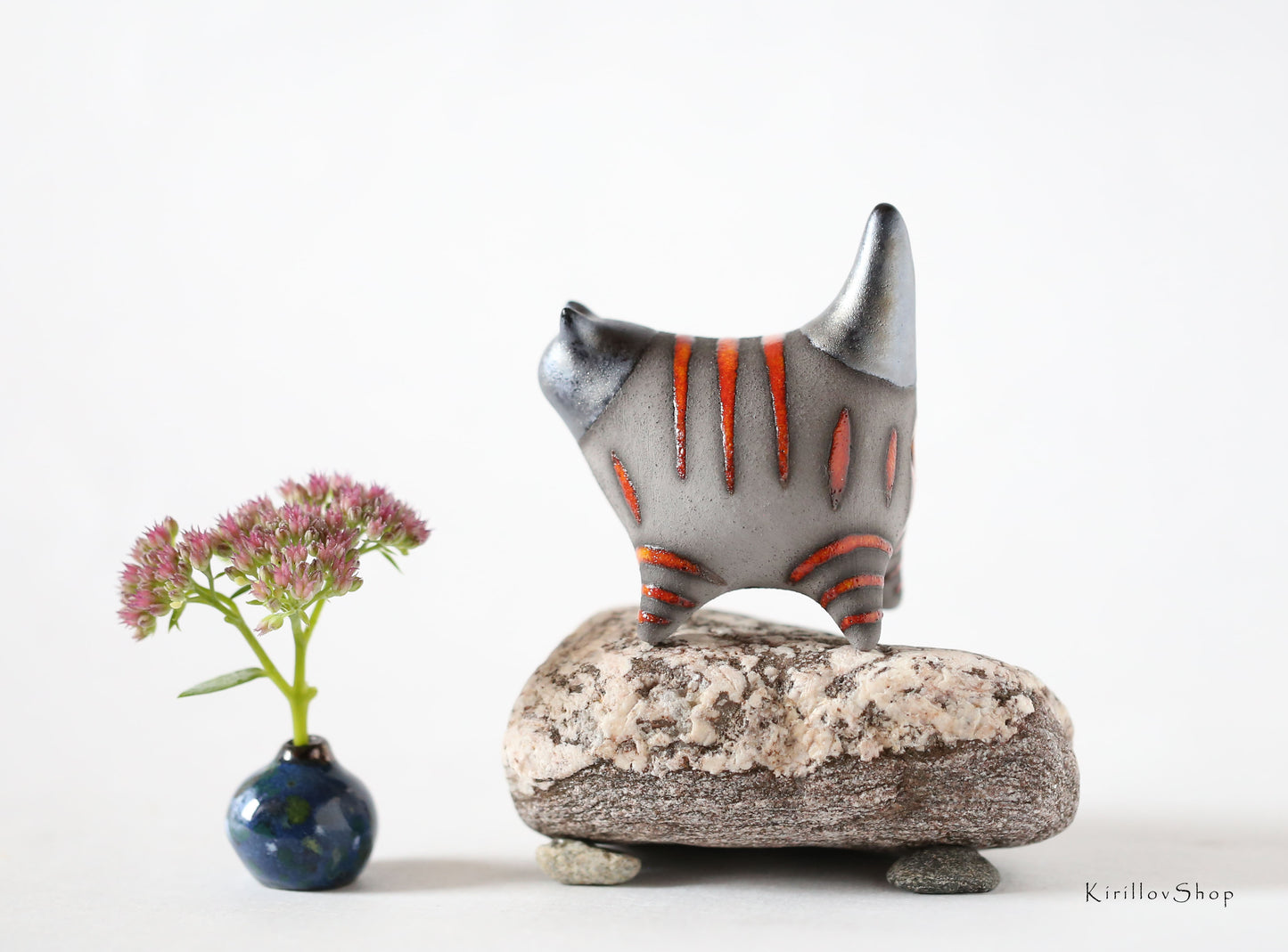 Ceramic Art Sculpture "Little Cat"