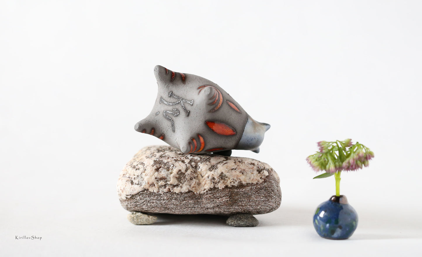 Ceramic Art Sculpture "Little Cat"