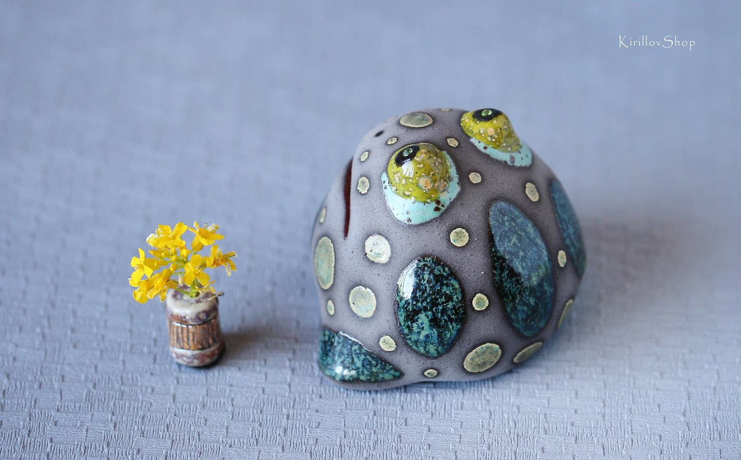 Ceramic sculpture Frog, Handmade small toad figurine, Frog gift, Collectible