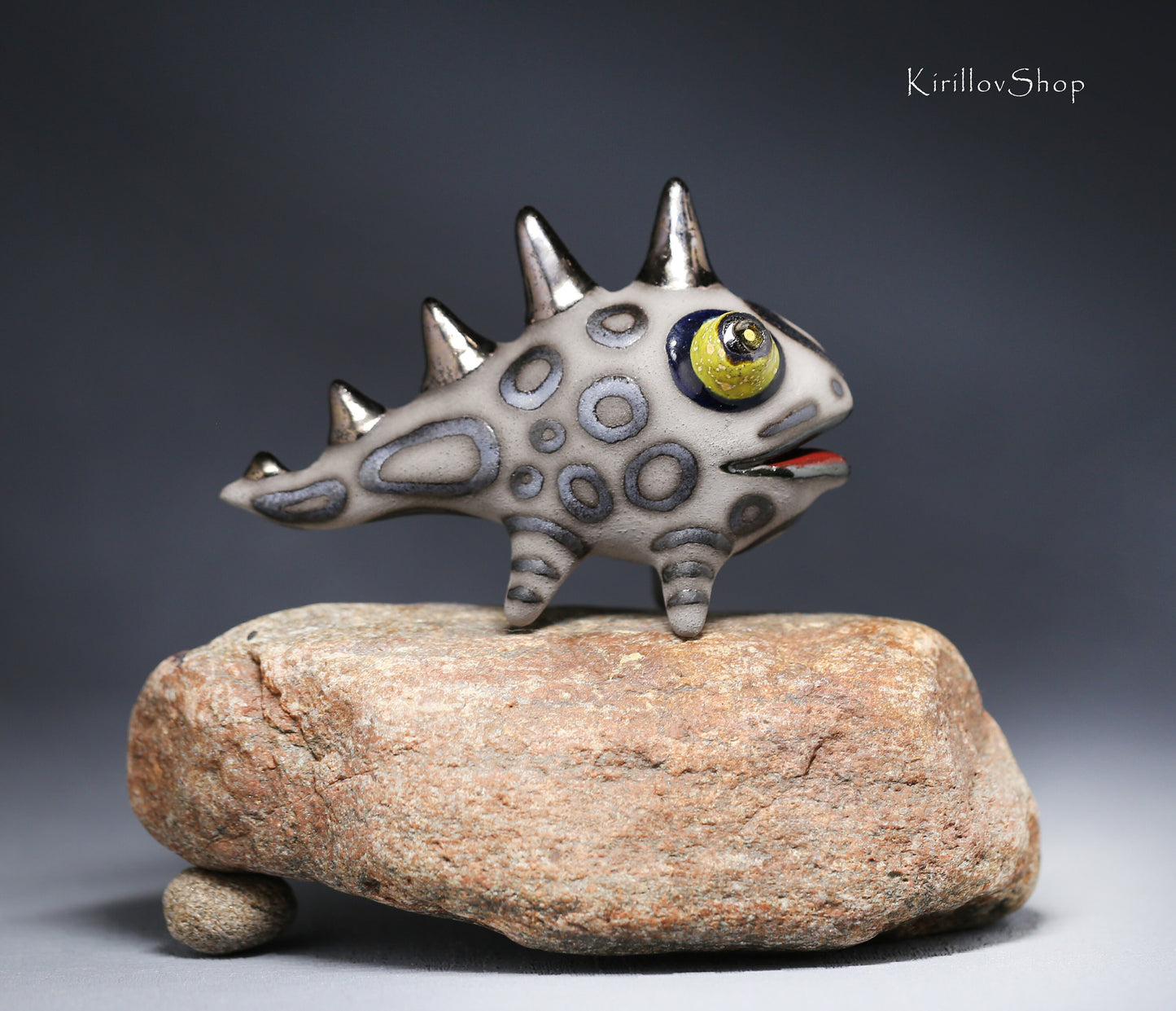 Ceramic Table Sculpture: Handmade Fantasy Creature Figurine