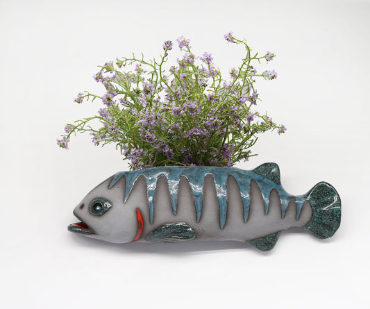 Handmade Ceramic Wall Vase – Planter for Flowers or Plants