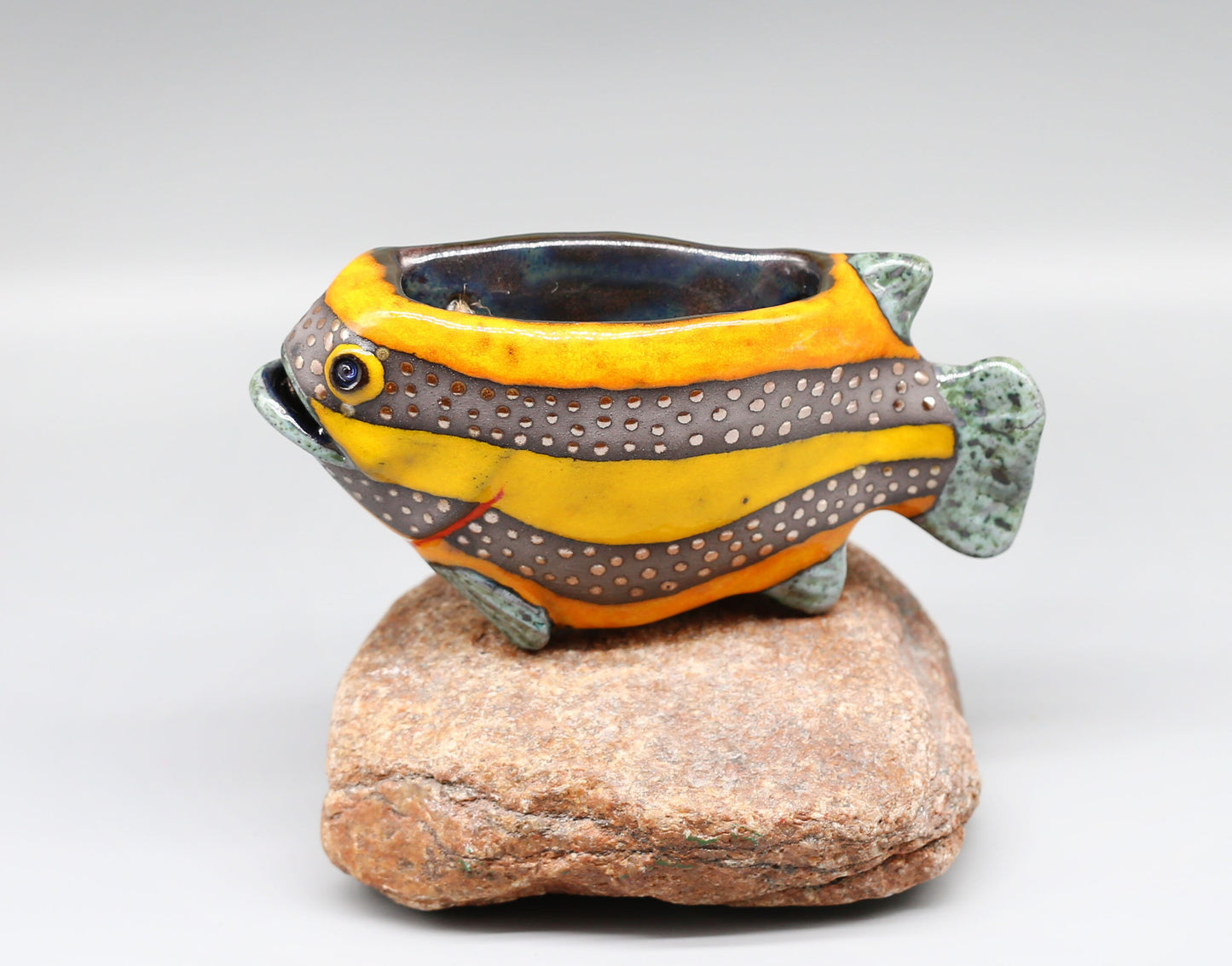 Creative Ceramic Fish Wall Hanging, Handmade Vase Art MADE TO ORDER