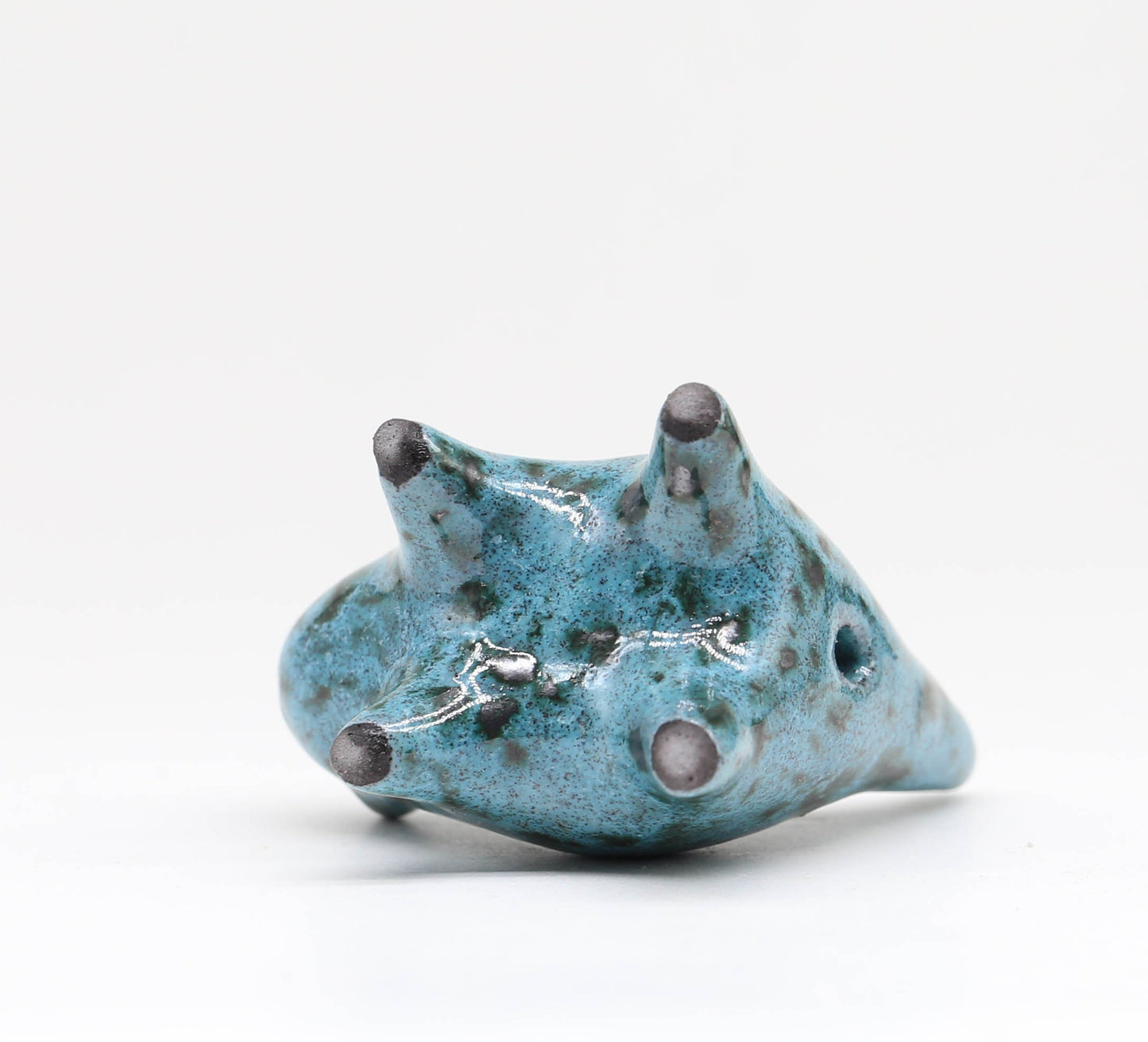 Miniature cute  cat figurine, ceramic cat sculpture, mini blue kitten, handmade Art, collectible, cat lover gift, MADE TO ORDER