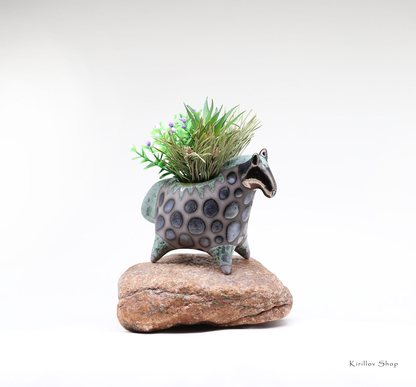 Horse - Ceramic Planter for Small Plants, Small Cactus Planter, Handmade, MADE TO ORDER
