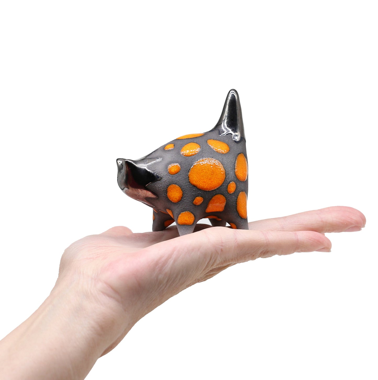 Handmade Miniature Ceramic Cat Figurine