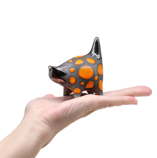 Handmade Miniature Ceramic Cat Figurine