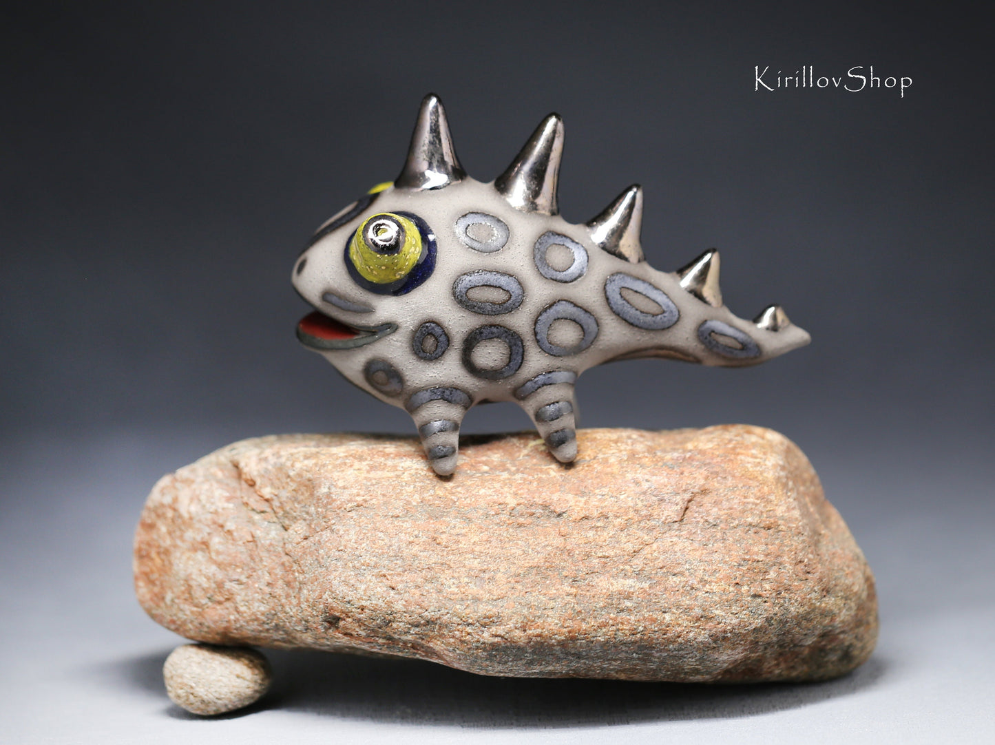 Ceramic Table Sculpture: Handmade Fantasy Creature Figurine
