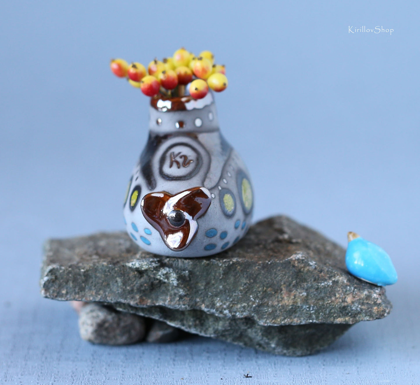 Handmade Mini Ceramic Vase – Dried Flower Decor