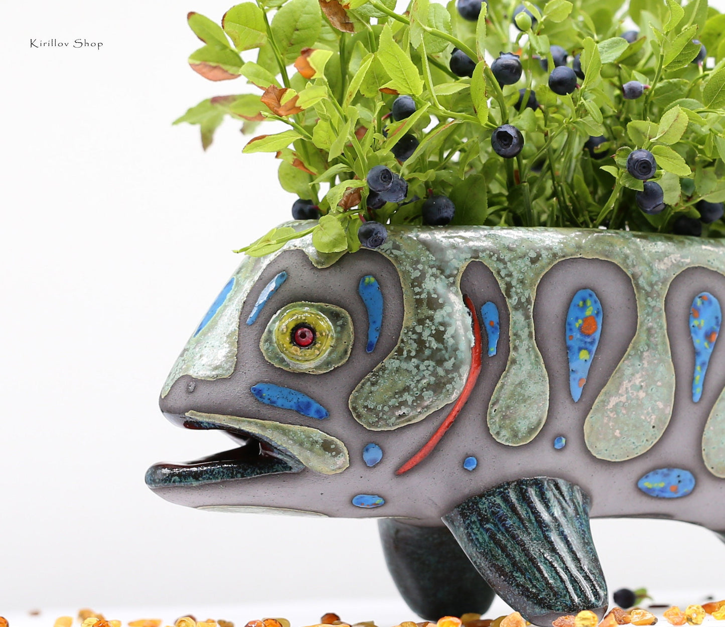Vase Fish Art Sculpture Ceramic Modern Figurine Table Decor Handmade Unique Gift, MADE TO ORDER