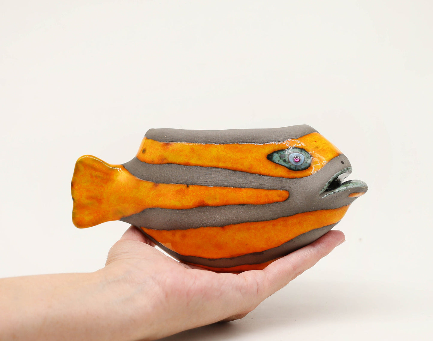 Creative Ceramic Fish Wall Hanging, Handmade Vase Art, Made to order