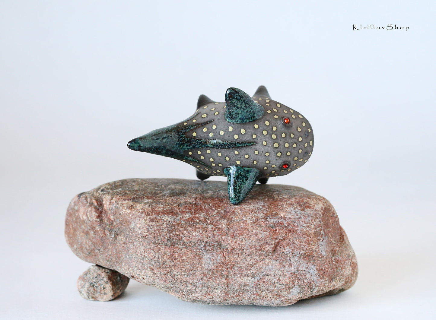 Ceramic sculpture, Small fantastic creature, Ring holder, Table decor, Handmade gift Cute dragon figurine Jewelry storage idea MADE TO ORDER