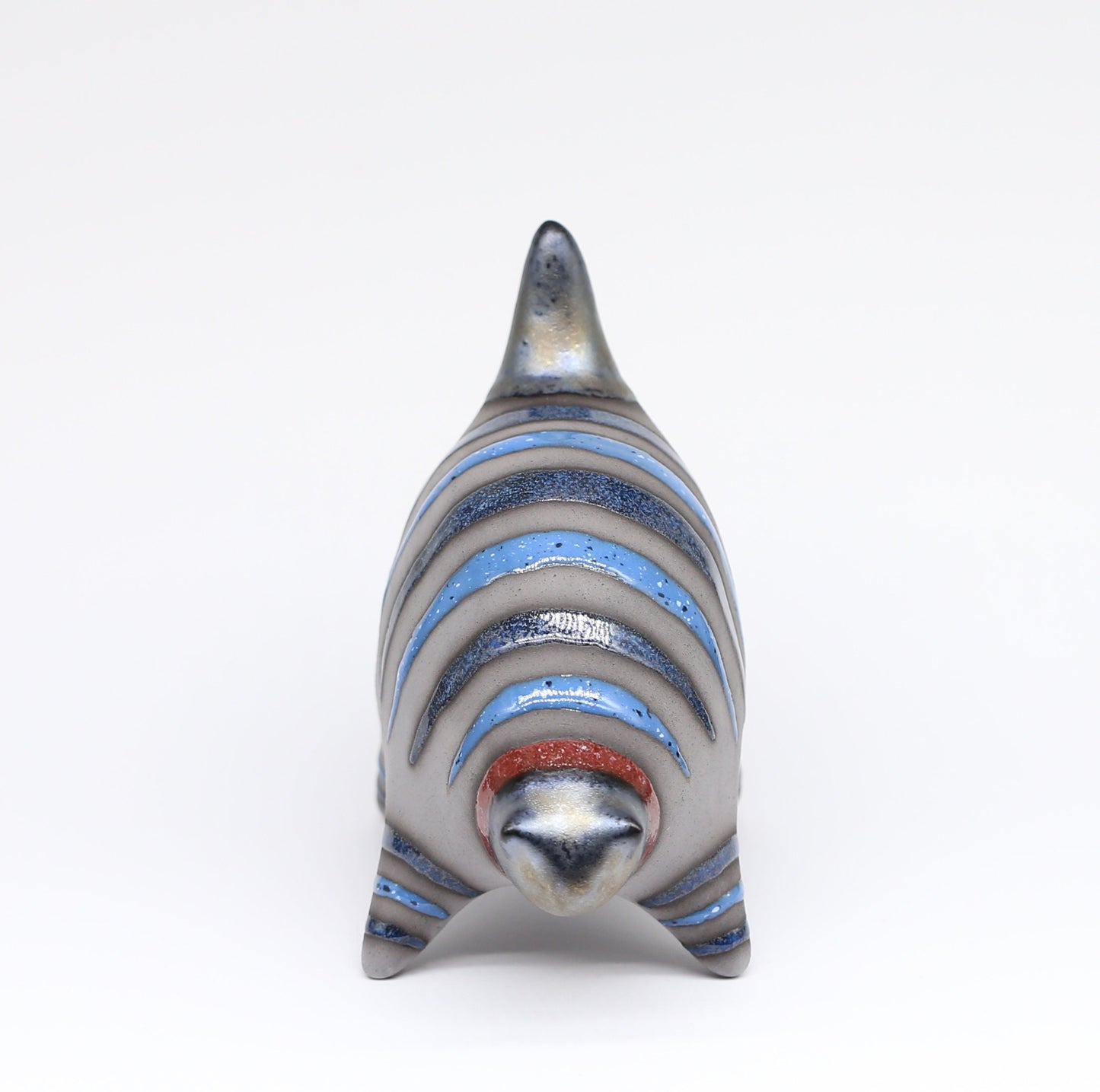 Cat figurine,  Ceramic sculpture cat, Blue cat, Art striped cat, Handmade cat,  Table decor,  Cat lover gift, MADE TO ORDER