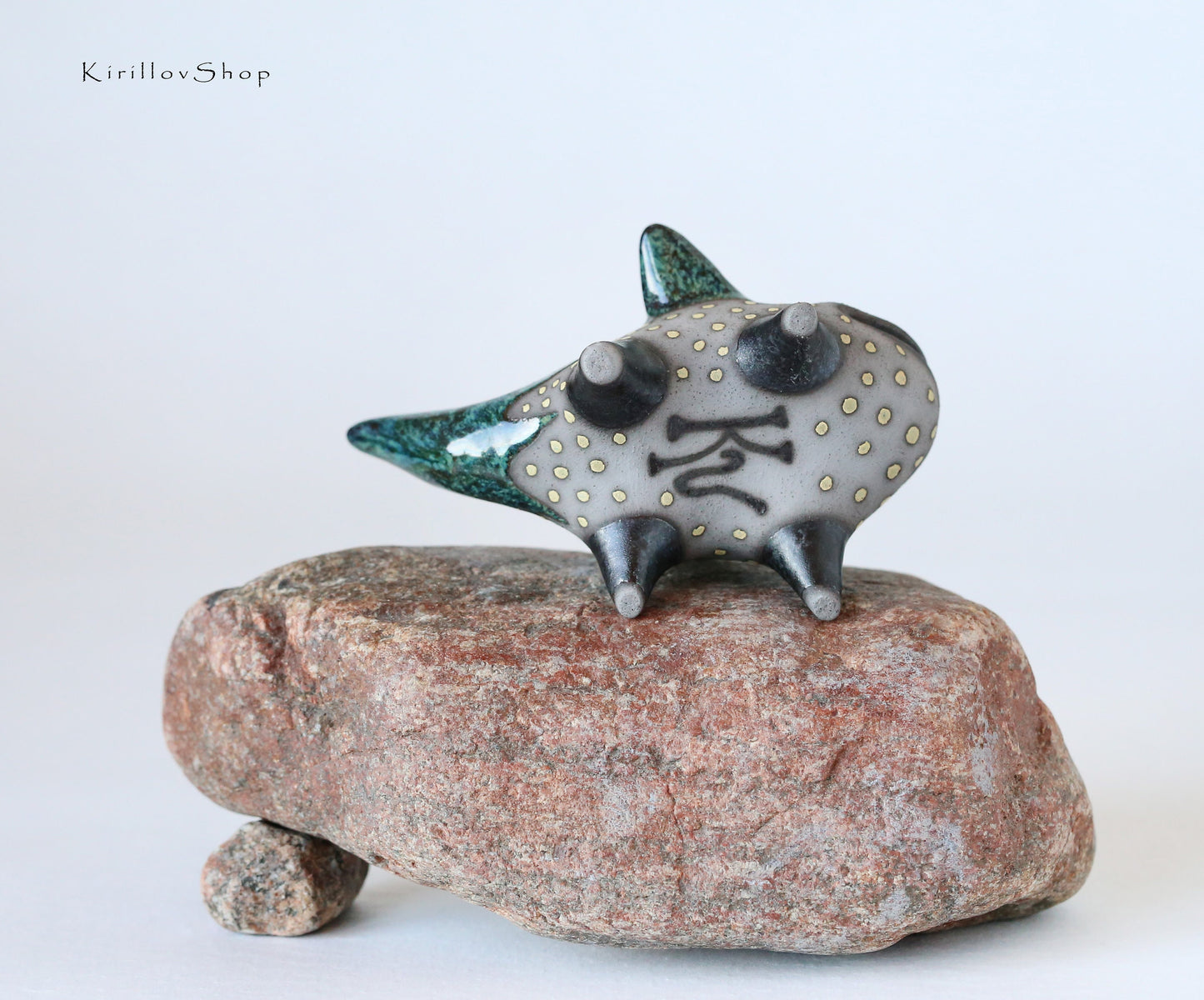 Ceramic sculpture, Small fantastic creature, Ring holder, Table decor, Handmade gift Cute dragon figurine Jewelry storage idea MADE TO ORDER