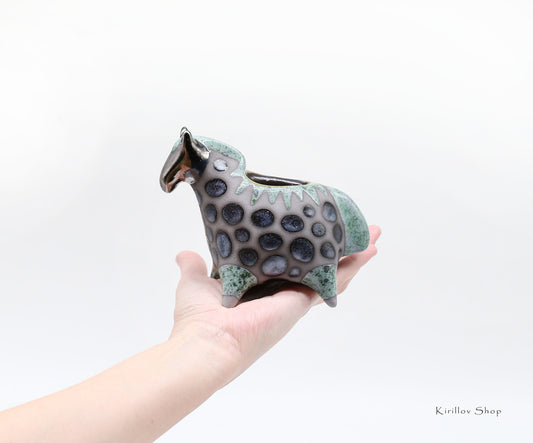 Horse - Ceramic Planter for Small Plants, Small Cactus Planter, Handmade, MADE TO ORDER