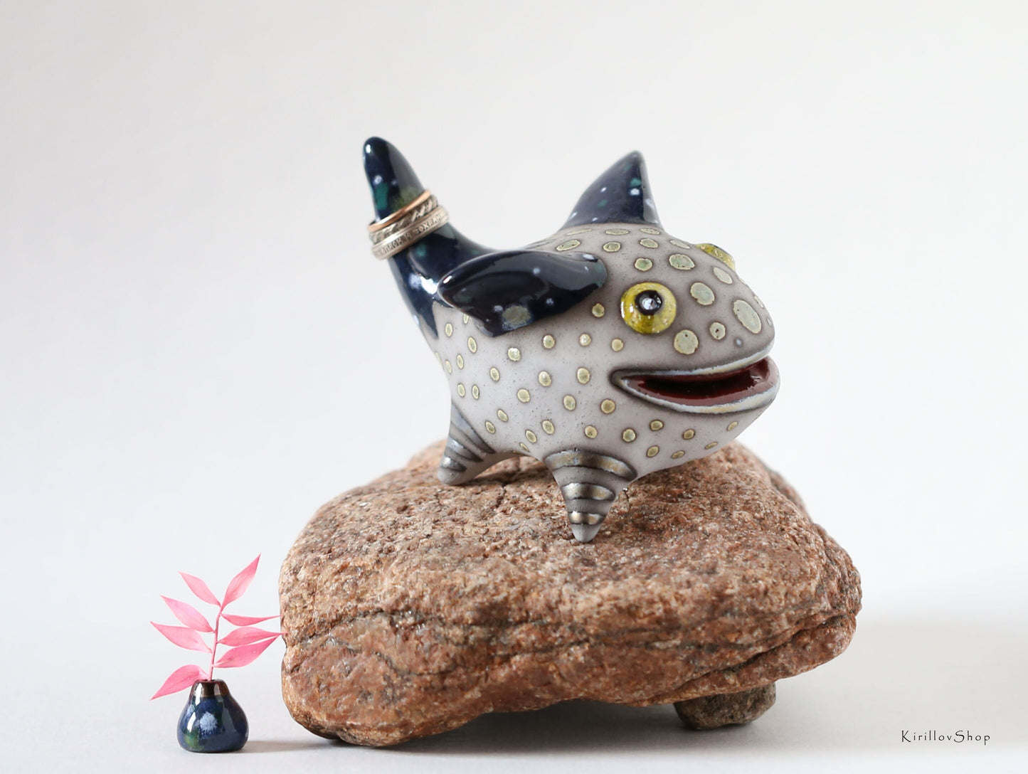 Ceramic Fantasy Creature Figurine – Handmade Clay Sculpture, Unique Whimsical Pottery Art by Valery Kirillov - MADE TO ORDER
