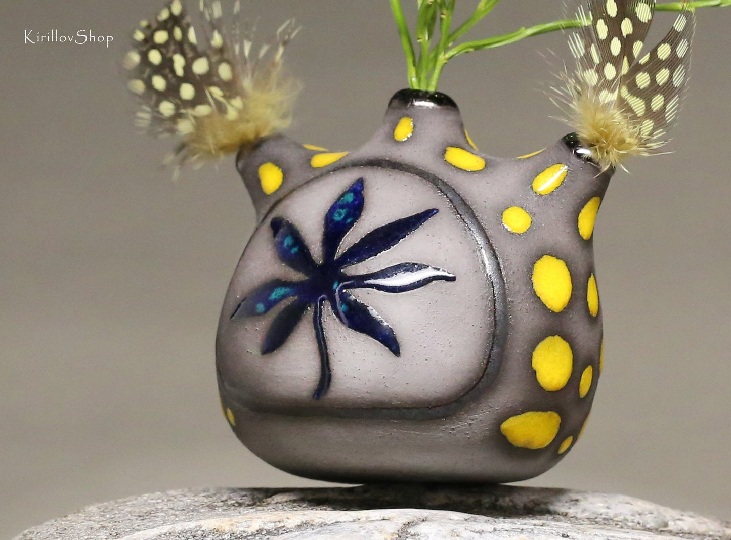 Handmade Small Ceramic Vase – Dry Flower Decor