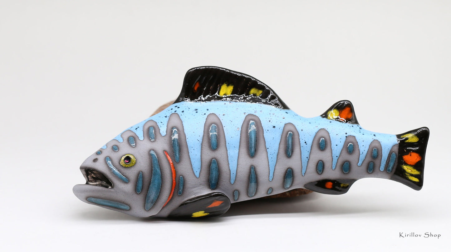 Custom Clay Fish Sculpture – Handmade and Unique