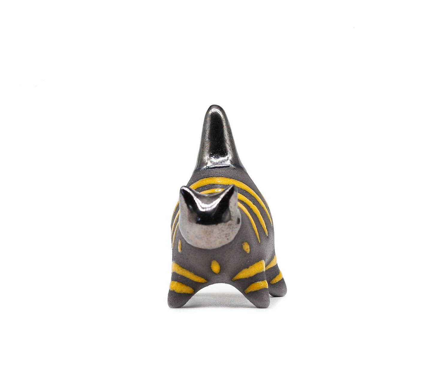 Miniature cat figurine, Ceramic cat sculpture, Striped kitten, Table decoration, Handmade Art, Collectible, Cat lover gift, MADE TO ORDER