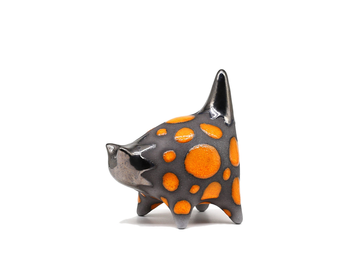 Handmade Miniature Ceramic Cat Figurine