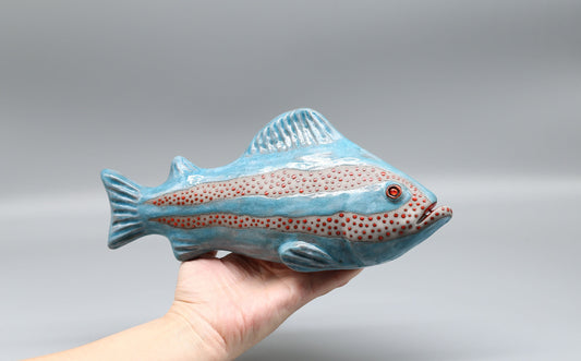 Ceramic fish wall decor, Handmade, Fisherman gift, Home decor, Clay Art, MADE TO ORDER