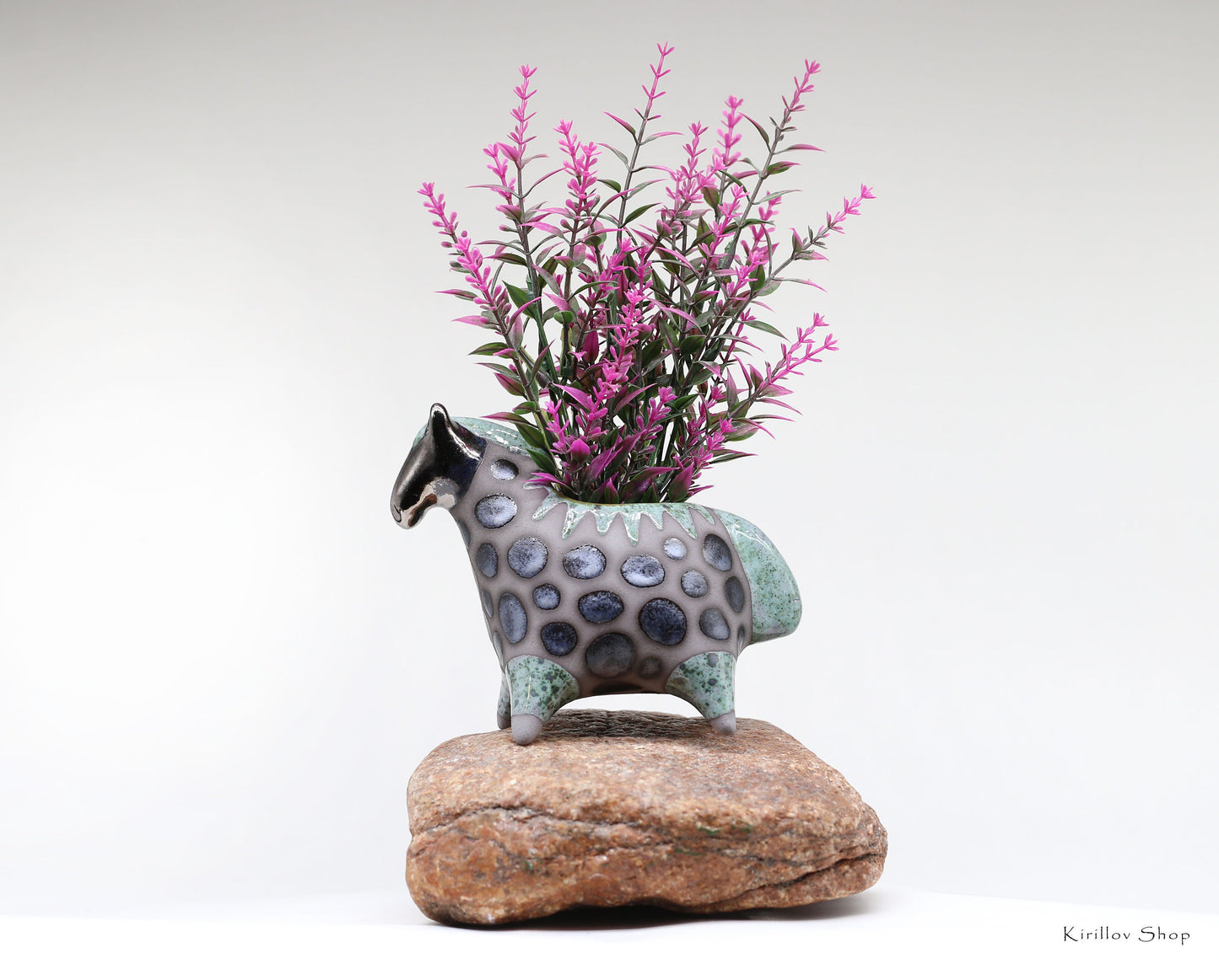 Horse - Ceramic Planter for Small Plants, Small Cactus Planter, Handmade, MADE TO ORDER