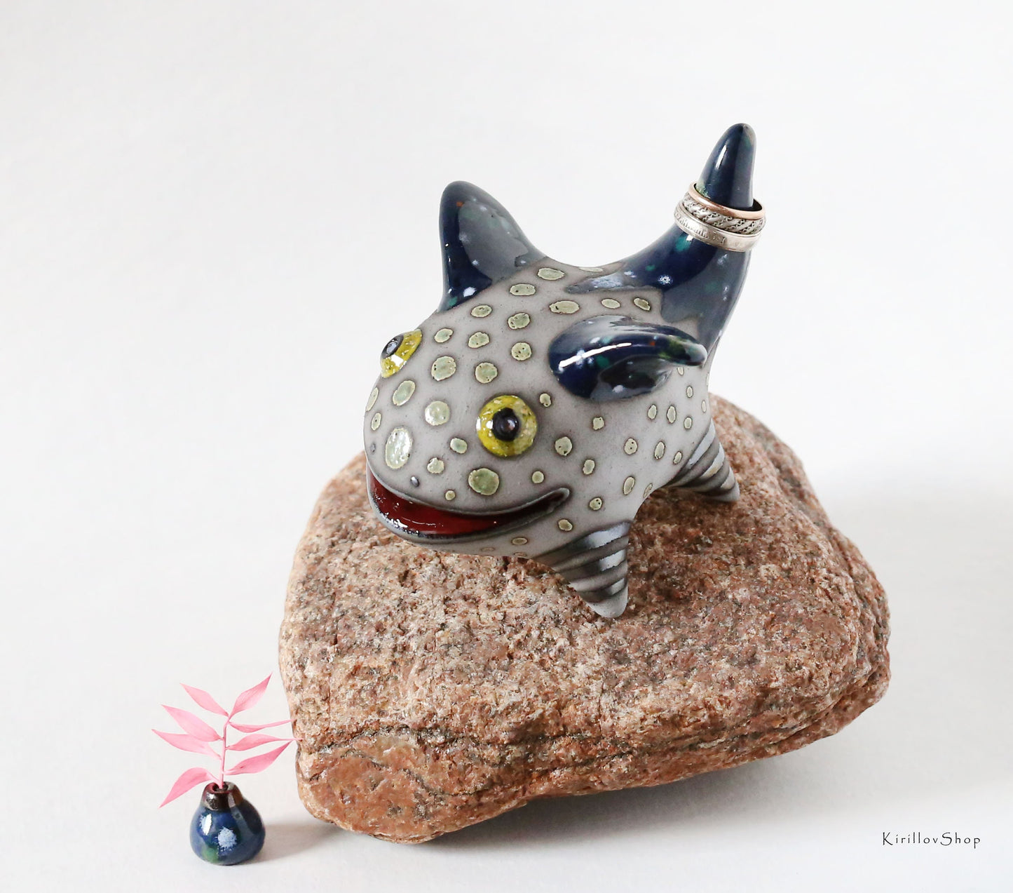 Ceramic Fantasy Creature Figurine – Handmade Clay Sculpture, Unique Whimsical Pottery Art by Valery Kirillov - MADE TO ORDER