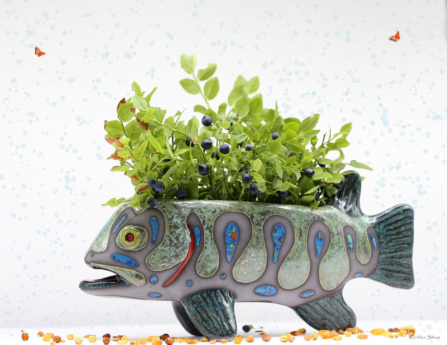 Vase Fish Art Sculpture Ceramic Modern Figurine Table Decor Handmade Unique Gift, MADE TO ORDER