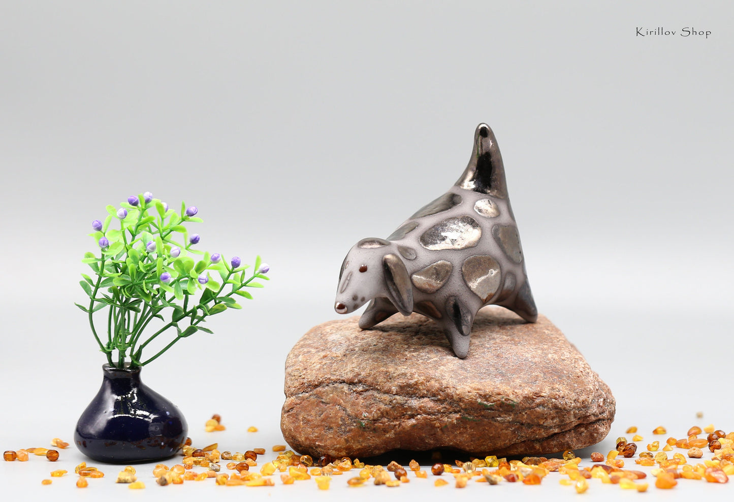 Black dog  sculpture, Ceramic Art, Unique Gift, Handmade, MADE TO ORDER