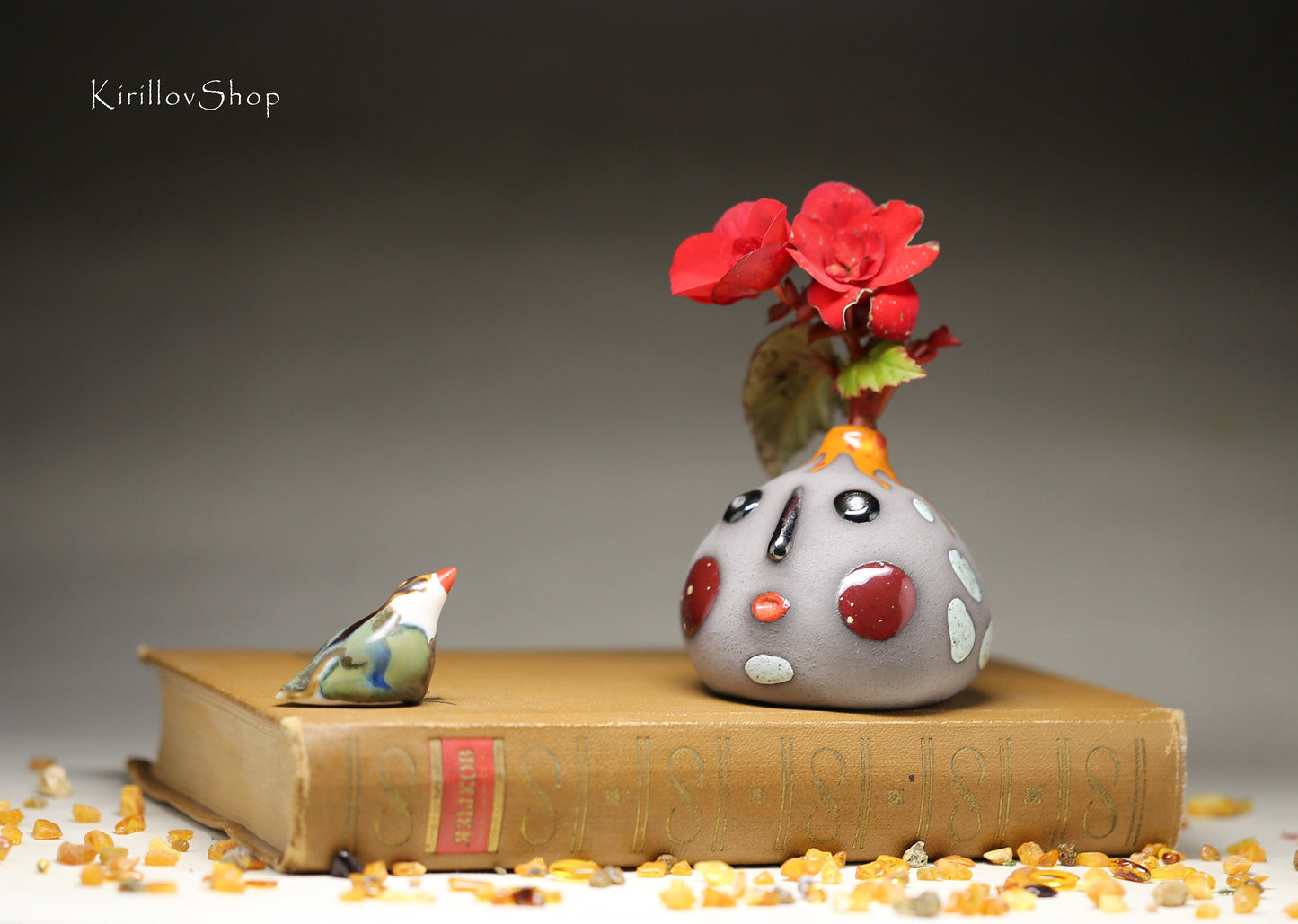 Handmade Miniature Ceramic Vase – Dry Flower Decor