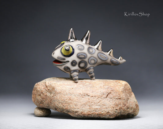 Ceramic Table Sculpture: Handmade Fantasy Creature Figurine