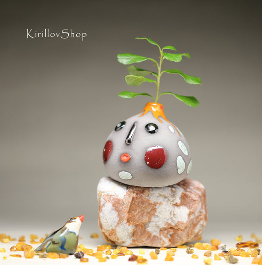 Handmade Miniature Ceramic Vase – Dry Flower Decor