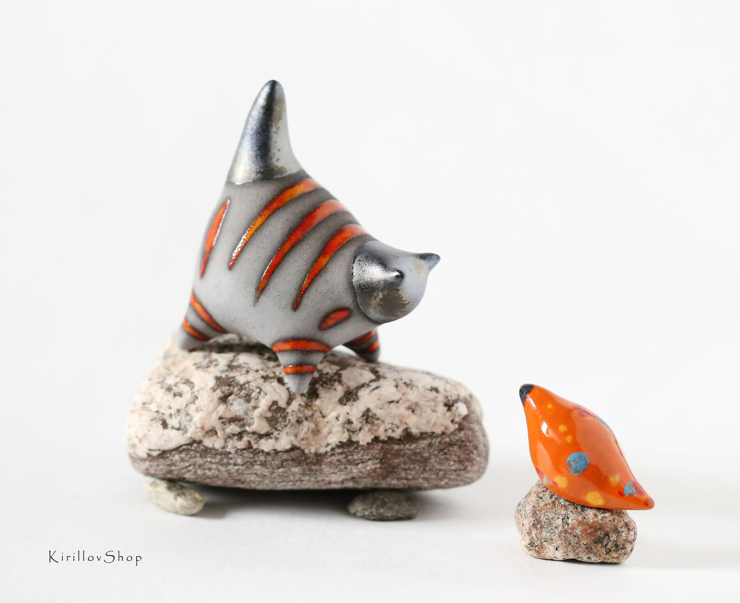 Miniature Cat figurine, Ceramic cat sculpture, Small black kitten, Table decoration, Handmade Art, Collectible, Cat lover gift MADE TO ORDER