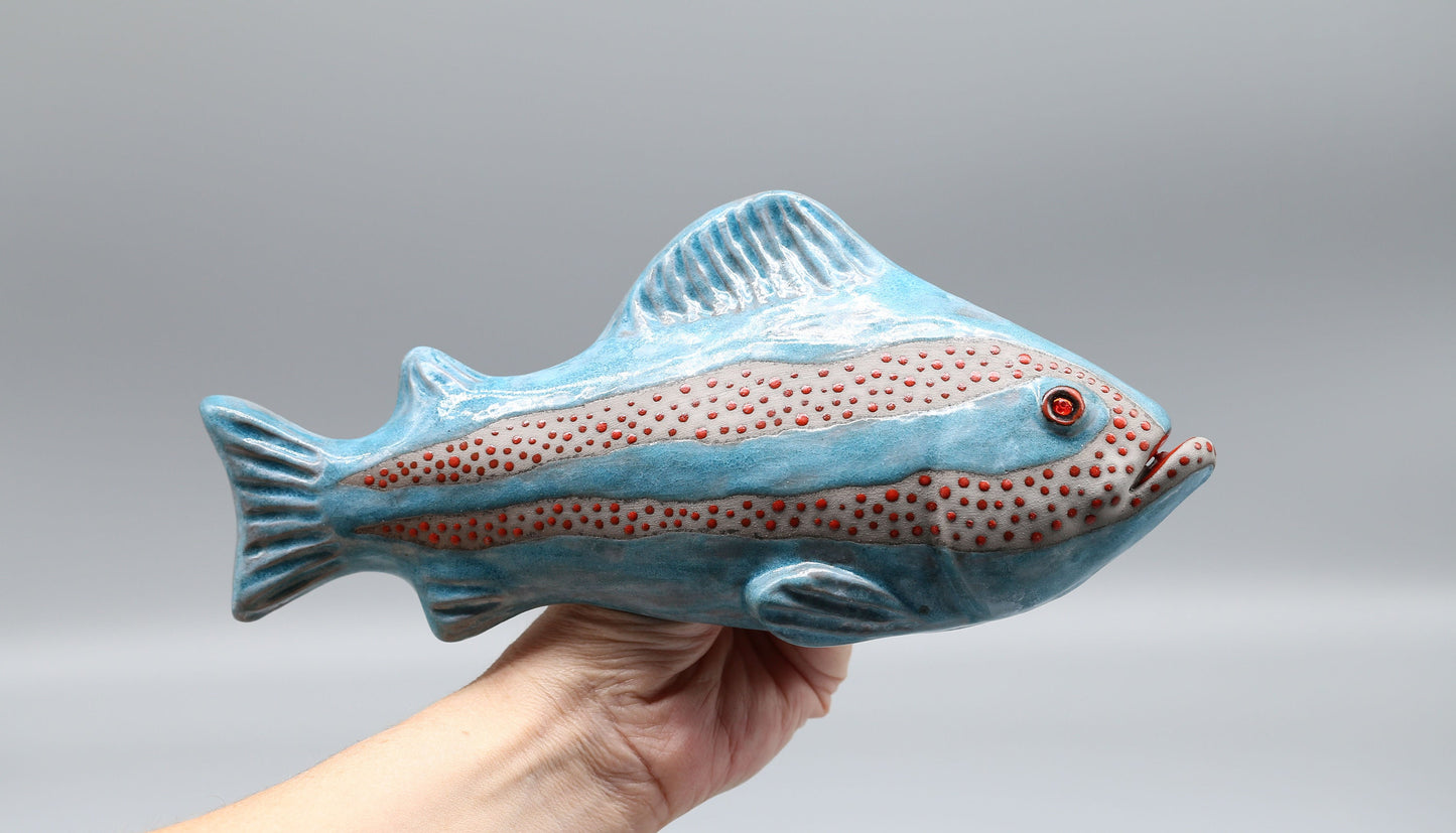 Ceramic fish wall decor, Handmade, Fisherman gift, Home decor, Clay Art, MADE TO ORDER