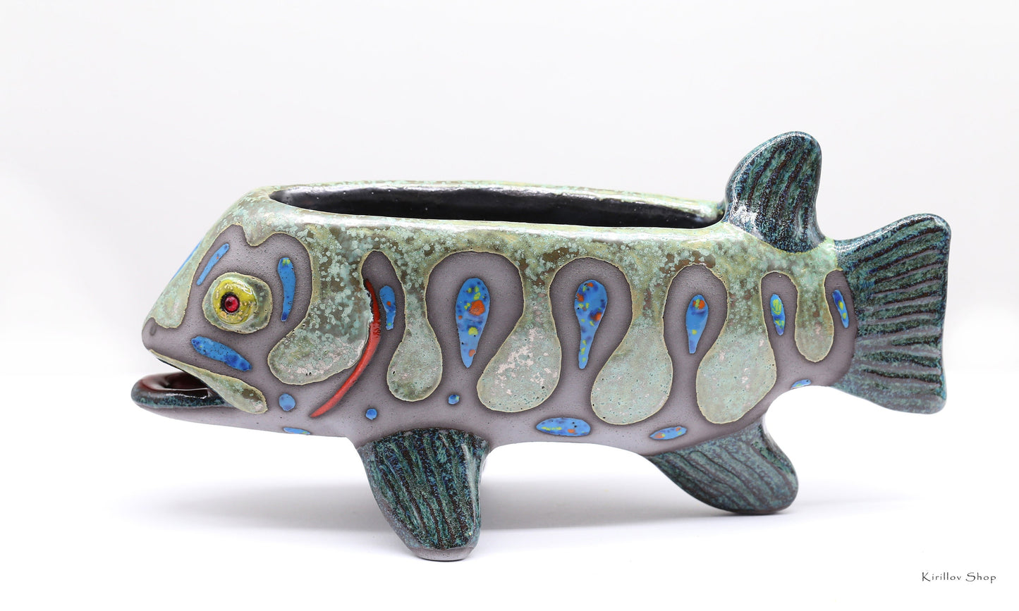 Vase Fish Art Sculpture Ceramic Modern Figurine Table Decor Handmade Unique Gift, MADE TO ORDER