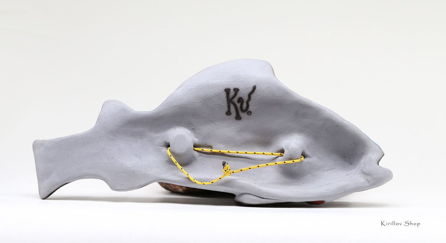 Custom Clay Fish Sculpture – Handmade and Unique