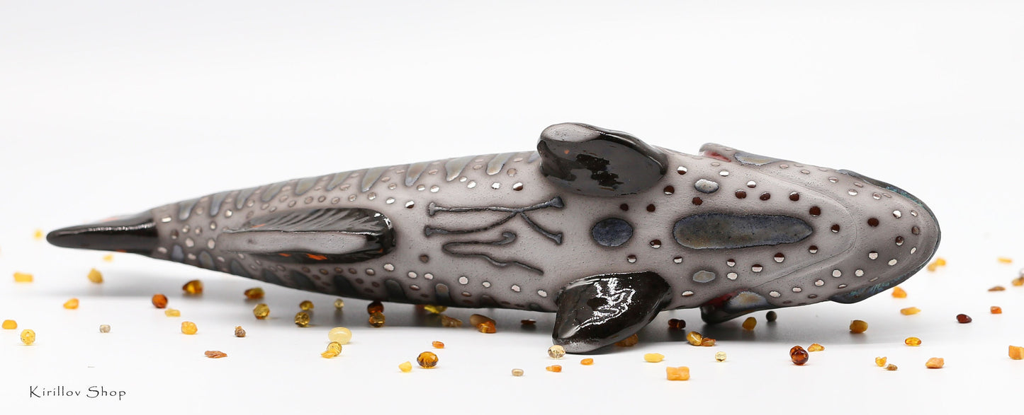 Fish Art Sculpture Ceramic Modern Figurine Table Sculpture Smallmouth Bass Handmade Unique Gift MADE TO ORDER